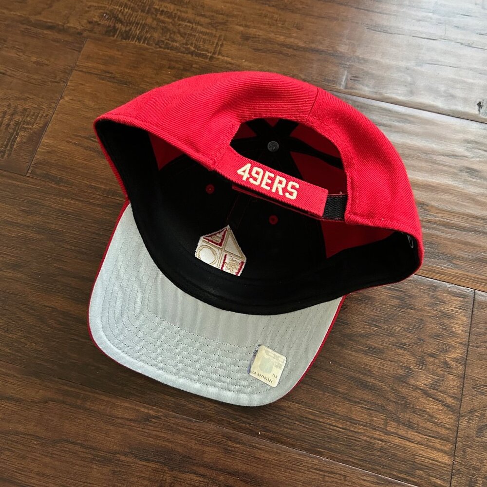 San Francisco 49ers SF red hat cap retro adjustable '47 brand - Picture 4 of 4